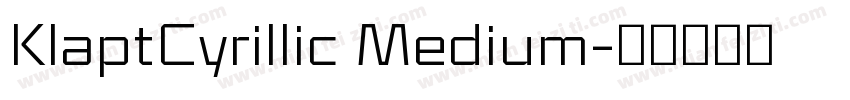 KlaptCyrillic Medium字体转换